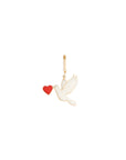 Enamel Dove Love Pendant With Forever Clasp