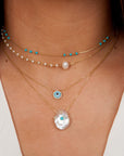 Mini Eye Full Diamonds Necklace