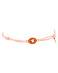 Tiny Medallion Enamel Star Cord Bracelet