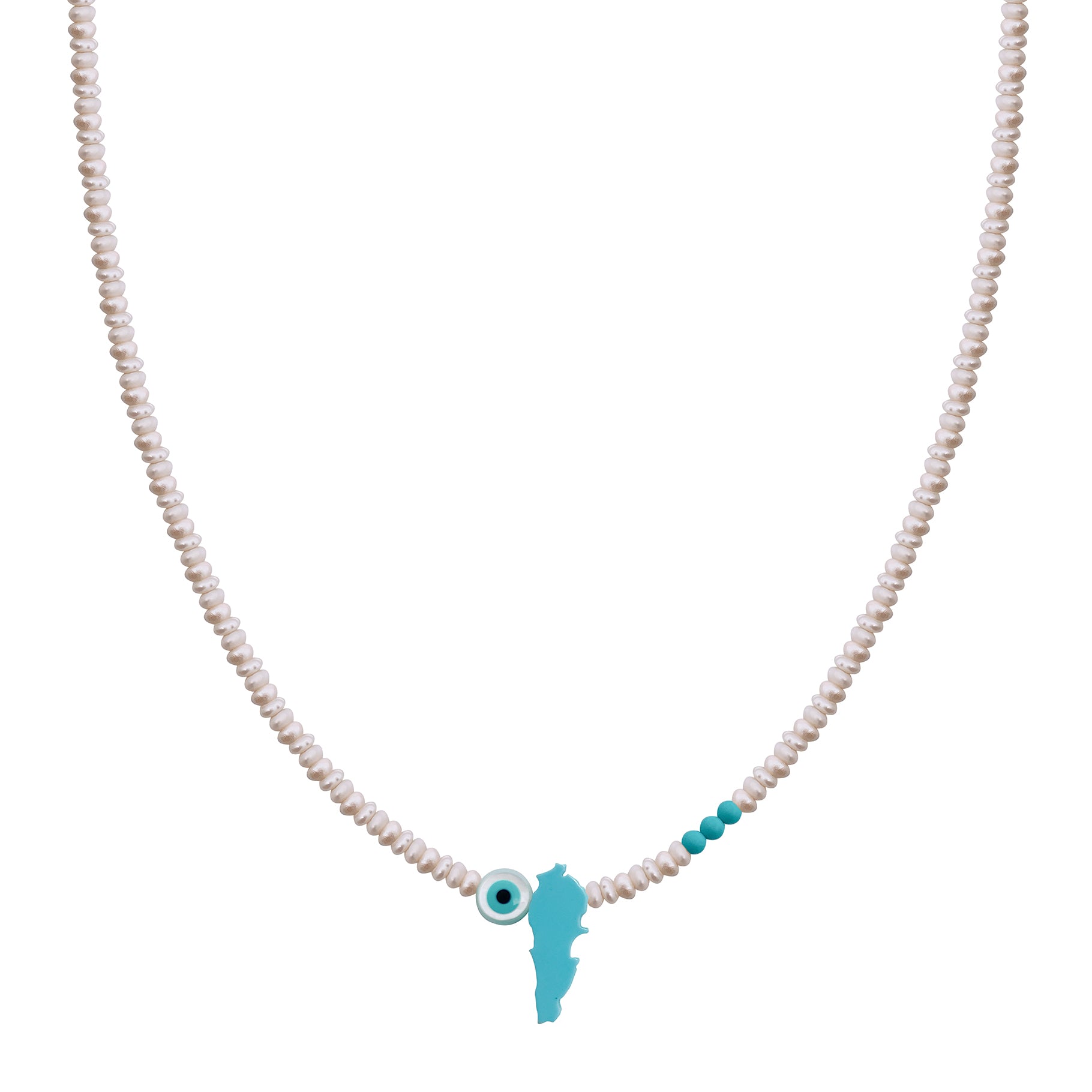 EYE LEBANON MAP SEMI PRECIOUS WITH SILVER CLASP