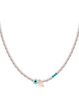 EYE KSA MAP SEMI PRECIOUS WITH SILVER CLASP
