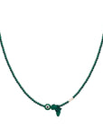 EYE AFRICA MAP SEMI PRECIOUS WITH SILVER CLASP