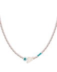 EYE SYRIA MAP SEMI PRECIOUS WITH SILVER CLASP