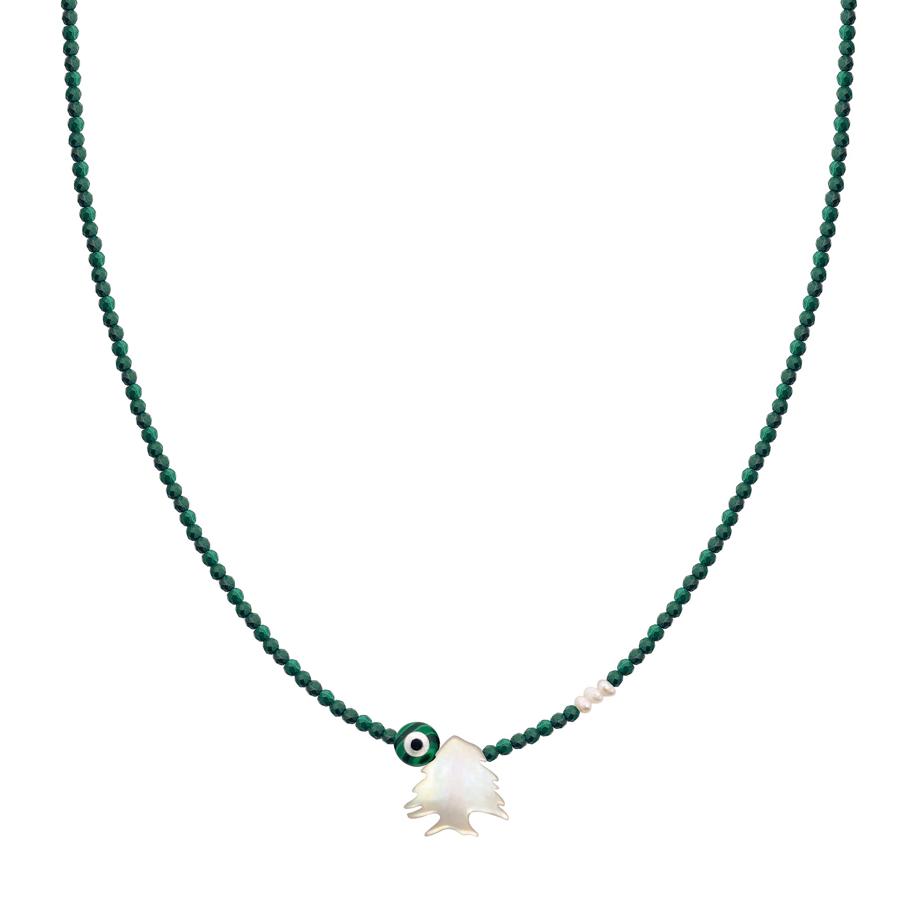 EYE CEDAR SEMI PRECIOUS WITH SILVER CLASP