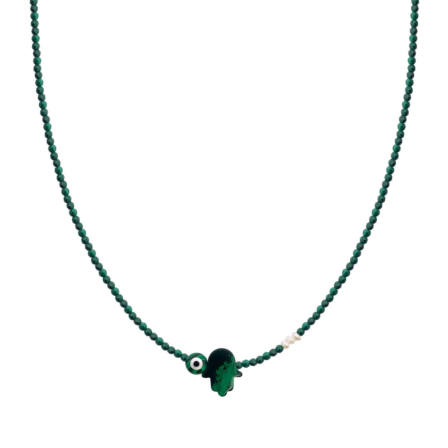 EYE SEMI PRECIOUS WITH SILVER CLASP FATIMA