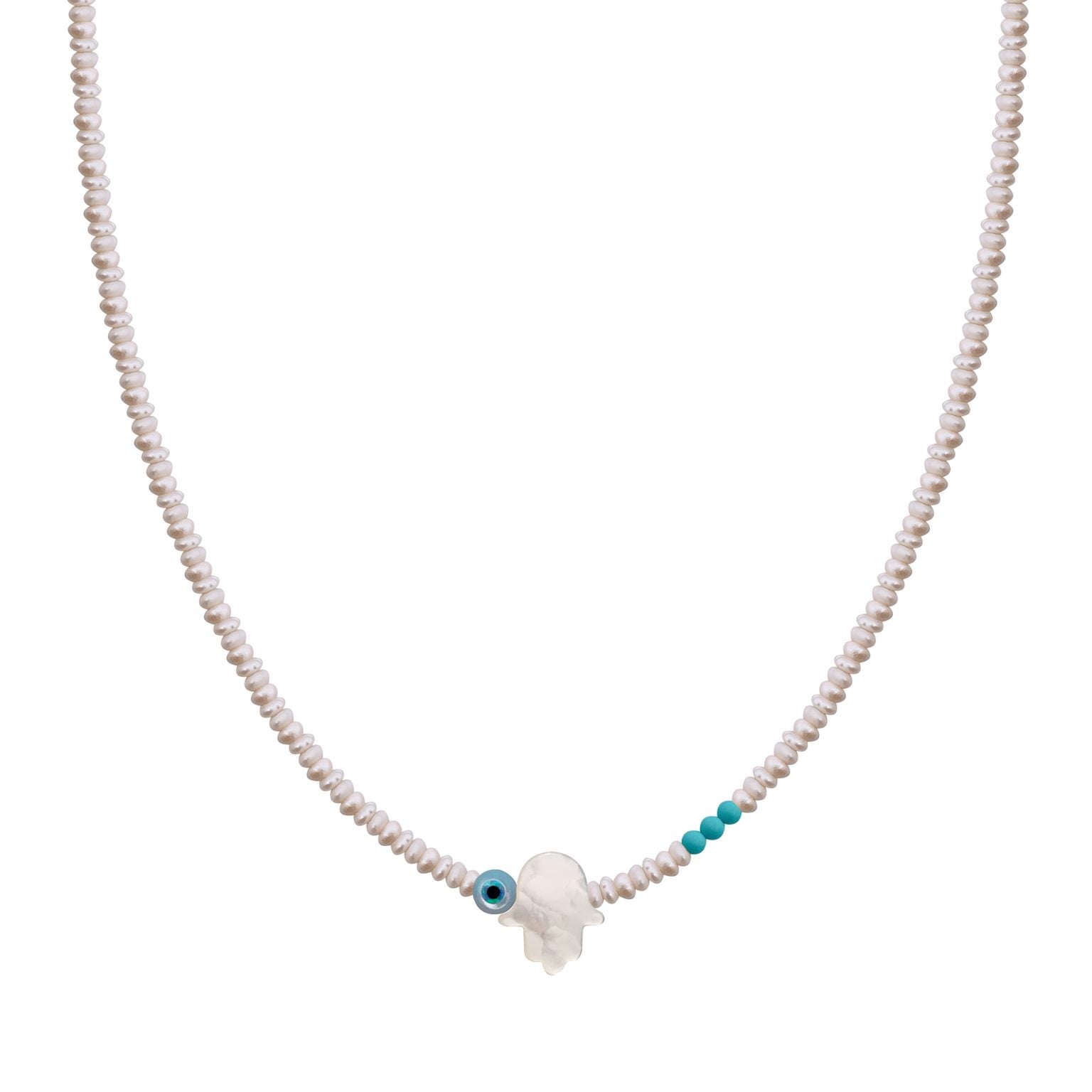 EYE SEMI PRECIOUS WITH SILVER CLASP FATIMA