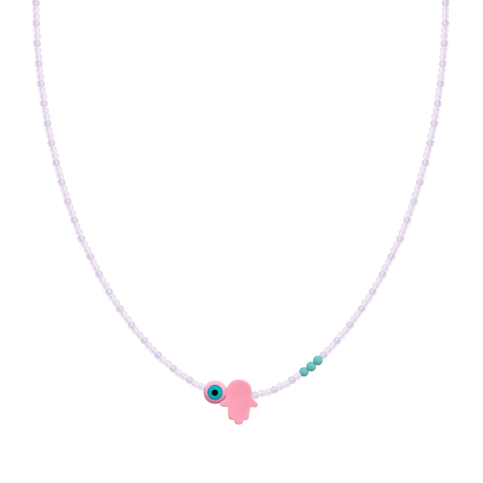 EYE SEMI PRECIOUS WITH SILVER CLASP FATIMA