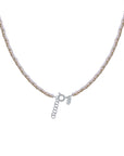 EYE HEART SEMI PRECIOUS WITH SILVER CLASP