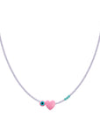 EYE HEART SEMI PRECIOUS WITH SILVER CLASP
