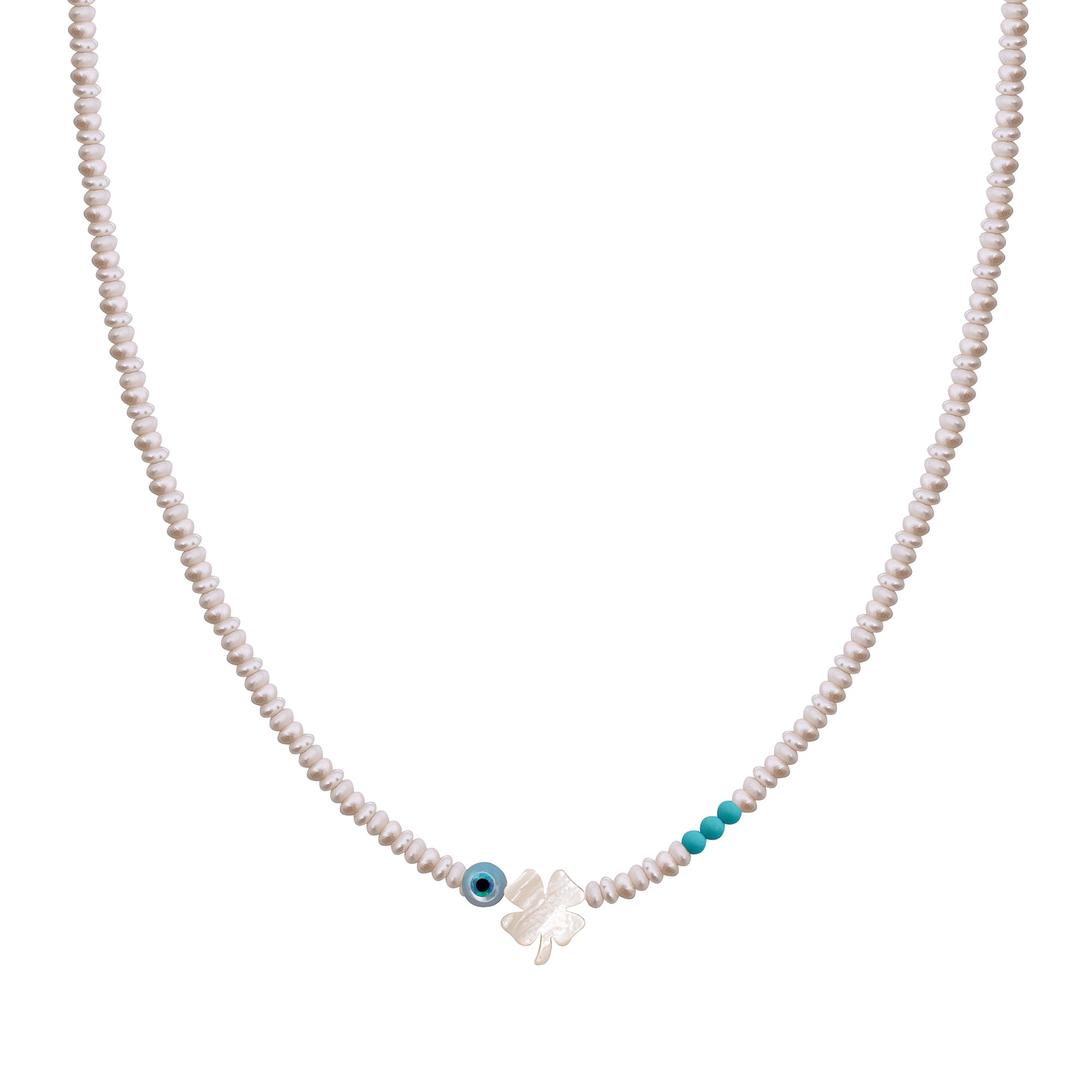 EYE CLOVER SEMI PRECIOUS WITH SILVER CLASP