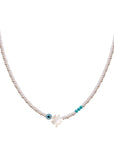 EYE CLOVER SEMI PRECIOUS WITH SILVER CLASP