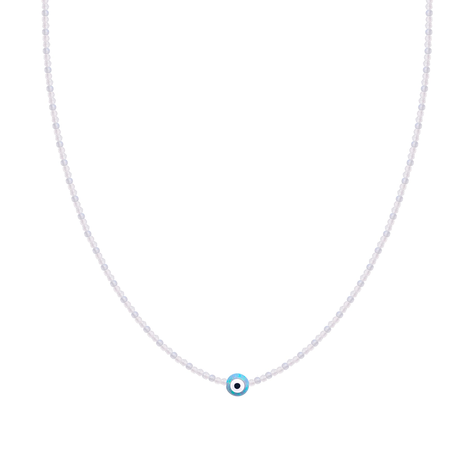 EYE SEMI PRECIOUS WITH SILVER CLASP