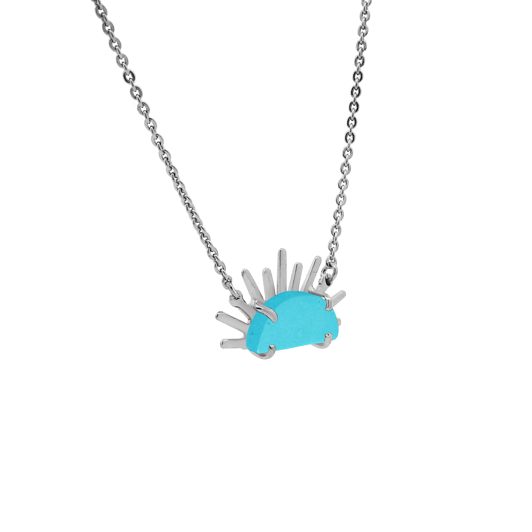 Sunset Crush Silver Necklace