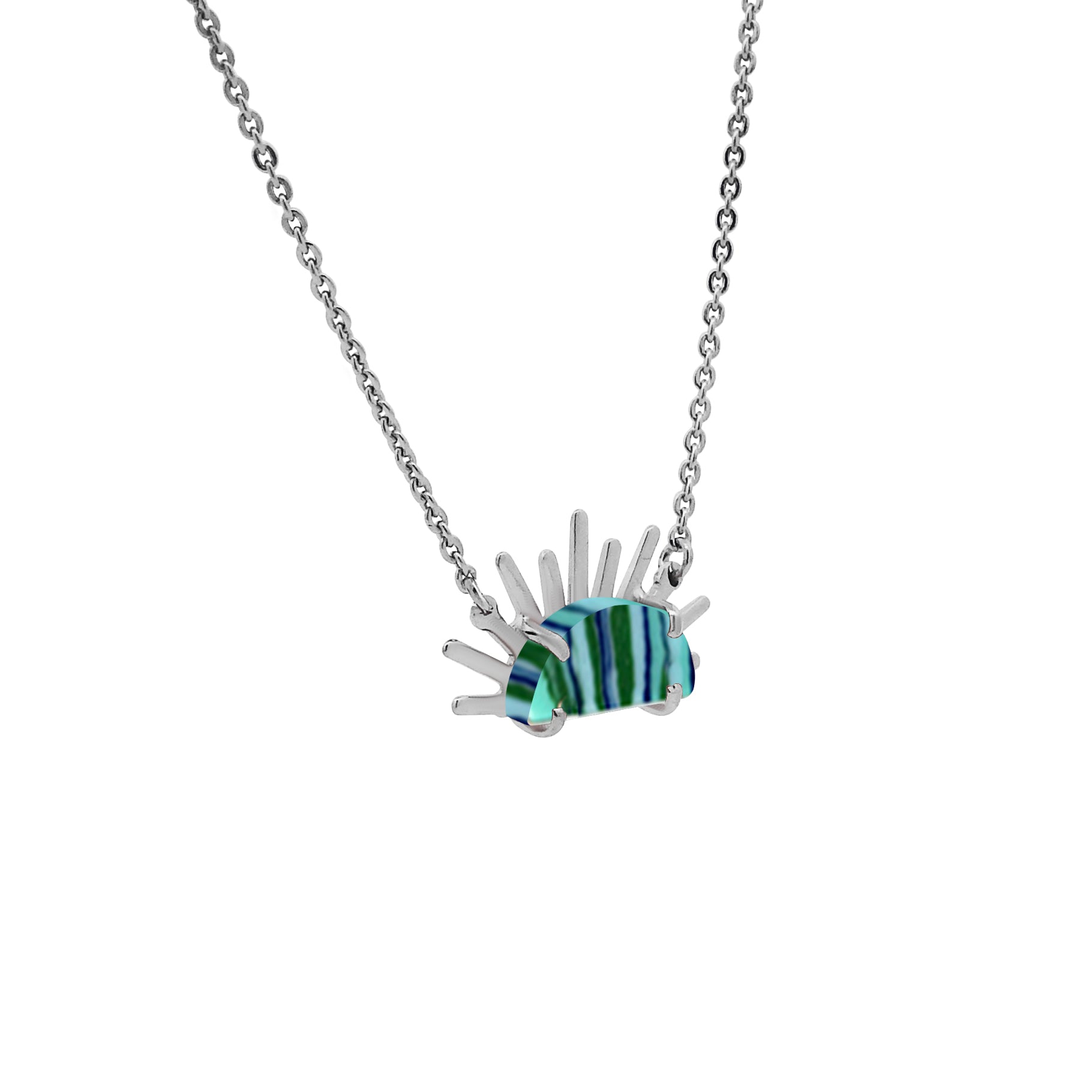 Sunset Crush Silver Necklace