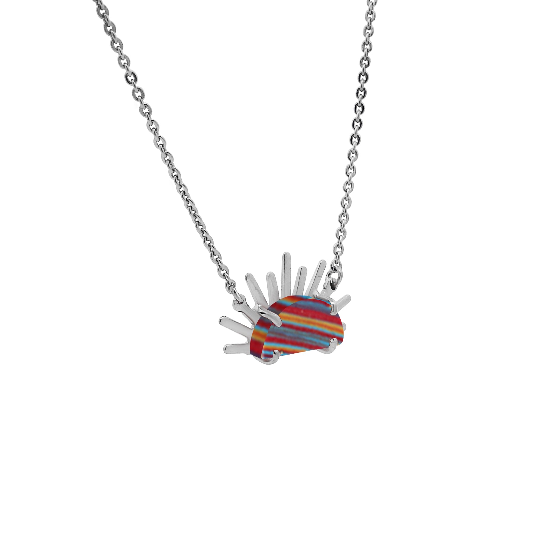 Sunset Crush Silver Necklace