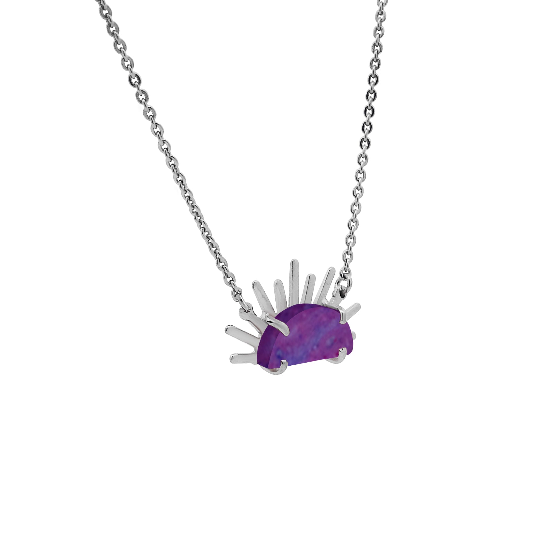 Sunset Crush Silver Necklace