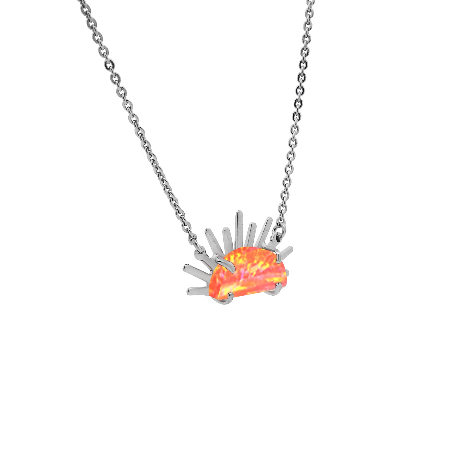 Sunset Crush Silver Necklace