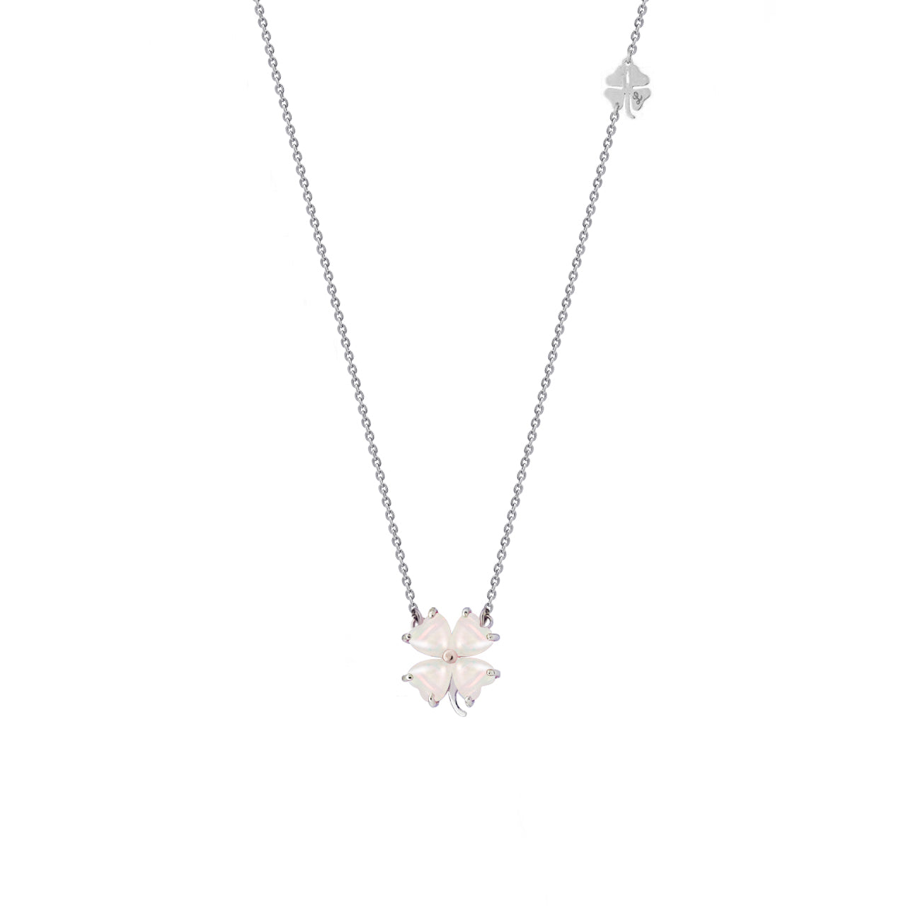 Oh Clover Silver Necklace