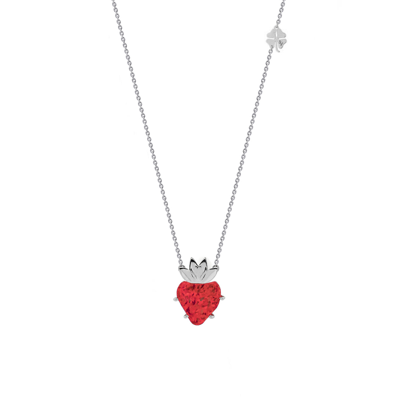 Strawberry Crush Silver Necklace