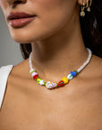 Spring Necklace with Silver Clasp