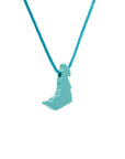 Cord Thread with Lucky Stone UAE Silver Clasp Necklace - Kids