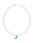 Cord Thread with Lucky Stone UAE Silver Clasp Necklace - Kids