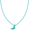 Cord Thread with Lucky Stone UAE Silver Clasp Necklace - Kids