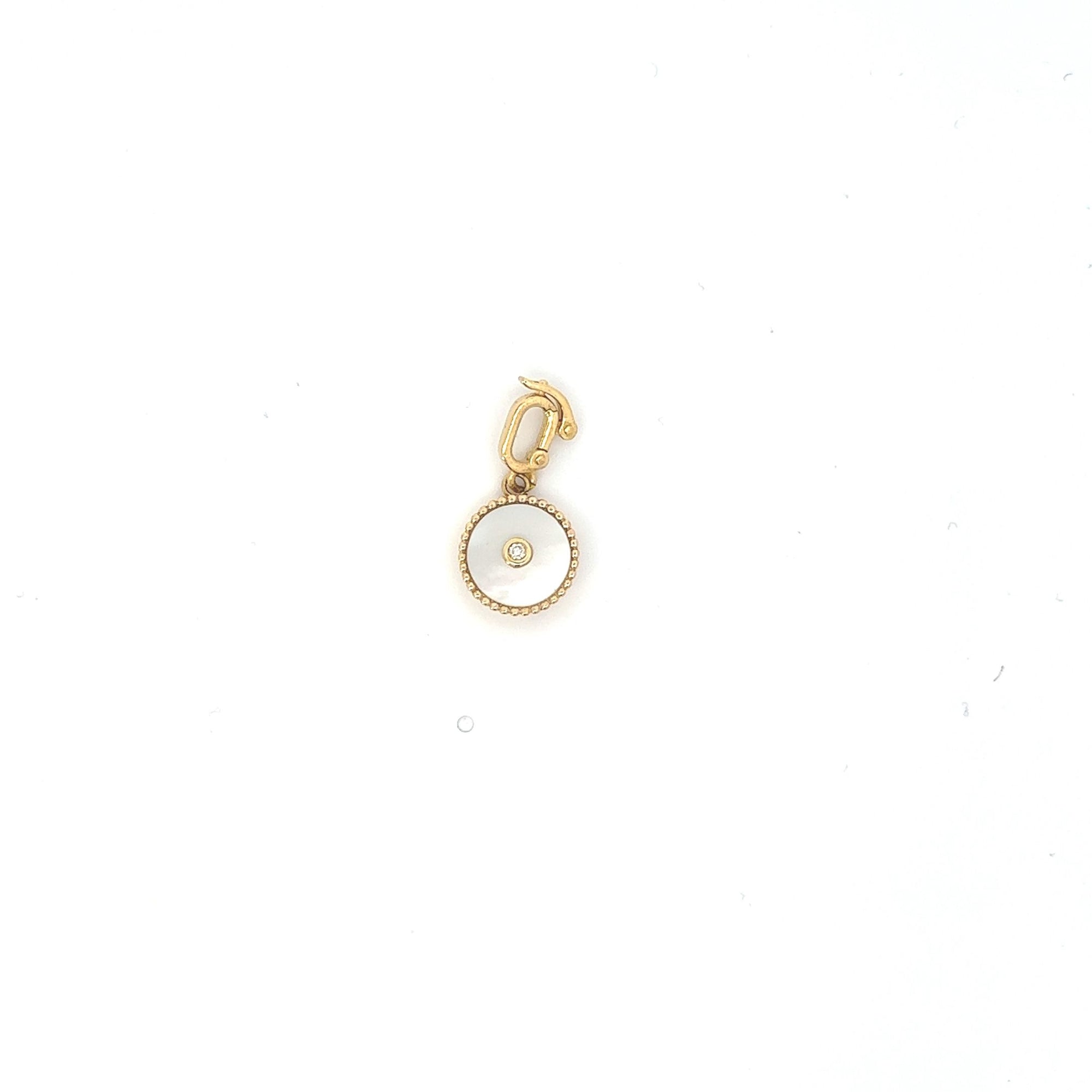 Tiny Amulet With A Diamond Dot And Forever Clasp Pendant