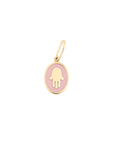 Tiny Medallion Enamel Fatima Pendant