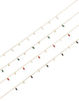 Diamonds And Rectangles Pompons Necklace