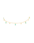 Diamonds And Rectangles Pompons Necklace
