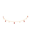 Diamonds And Rectangles Pompons Necklace