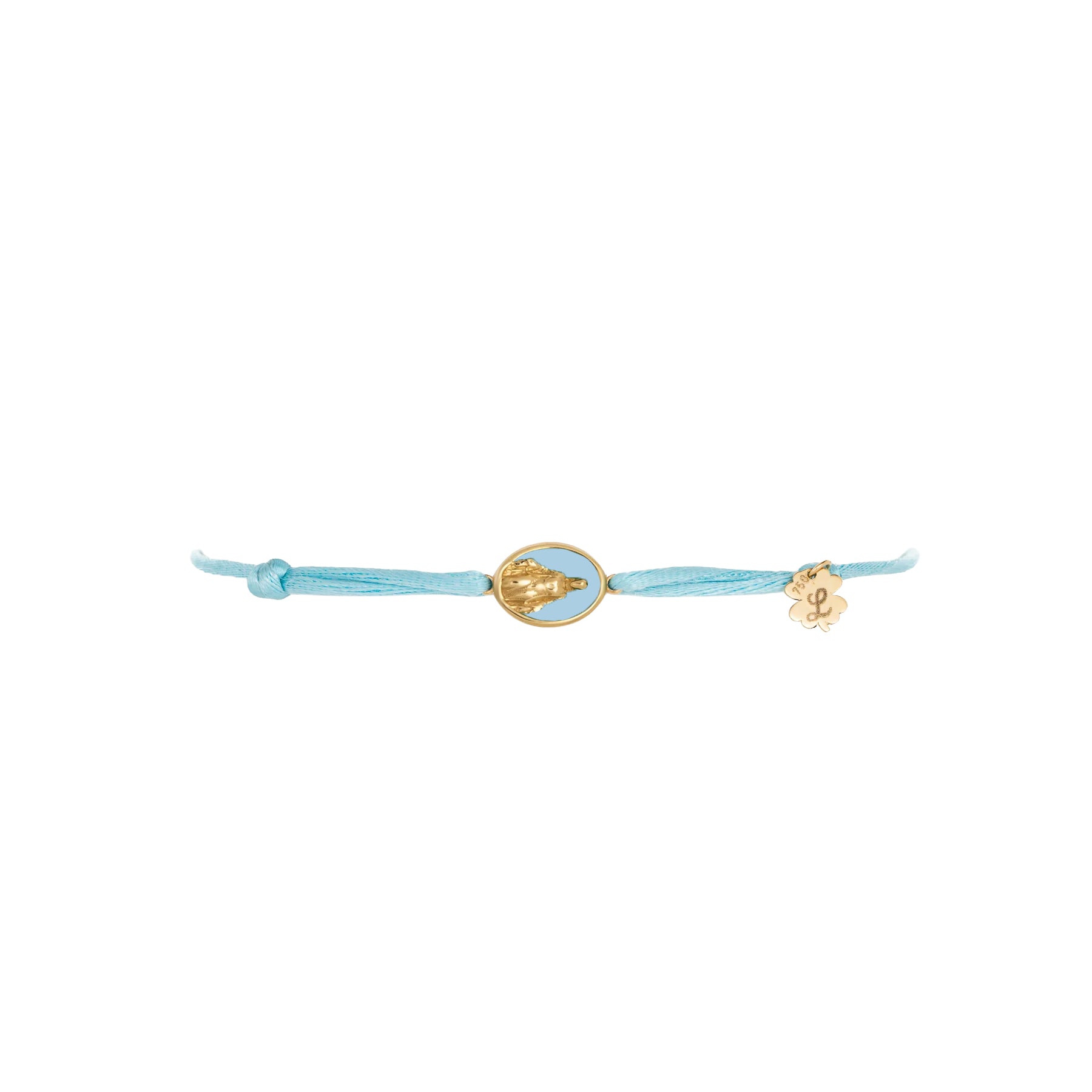 Tiny Medallion Enamel Our Lady Cord Bracelet