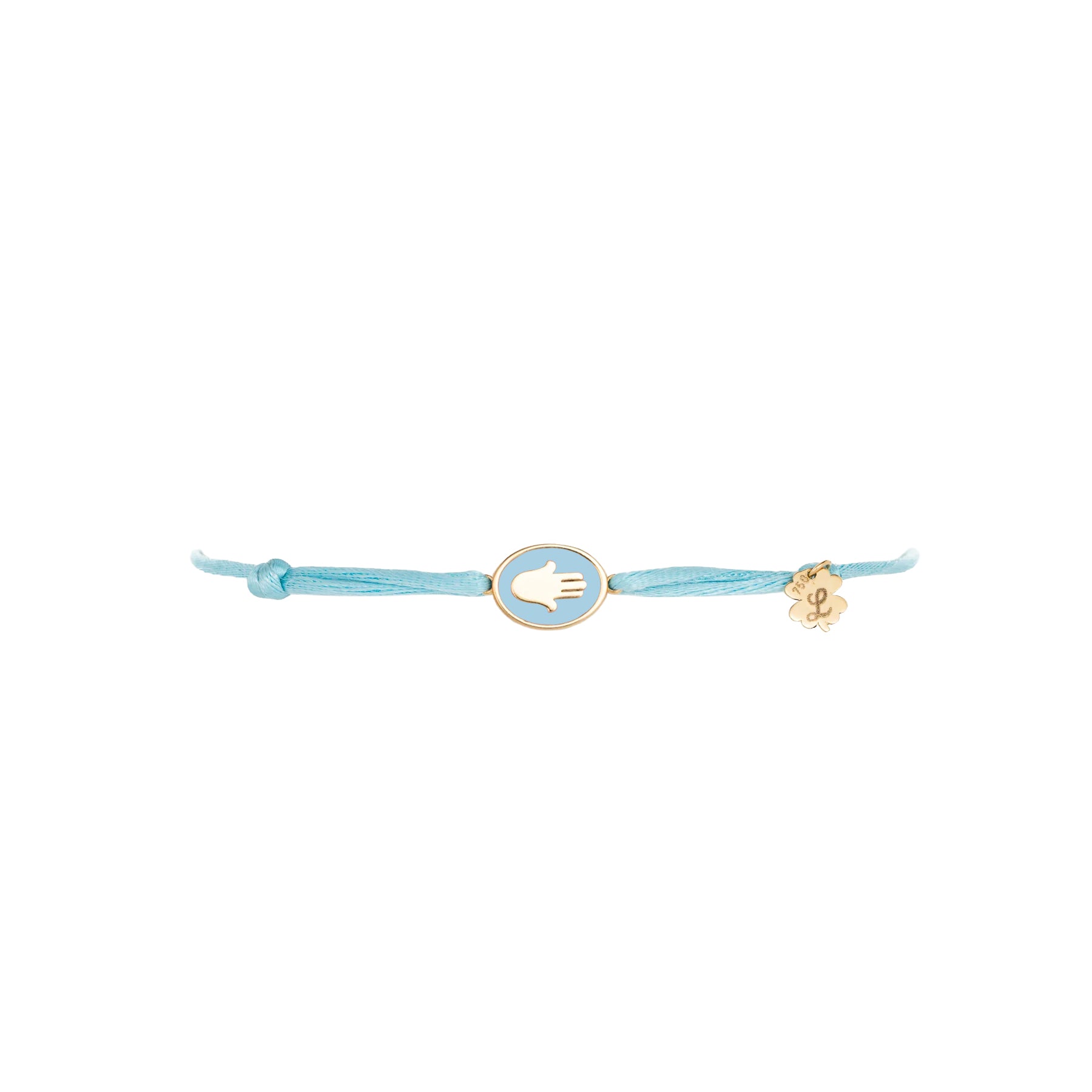 Tiny Medallion Enamel Fatima Cord Bracelet