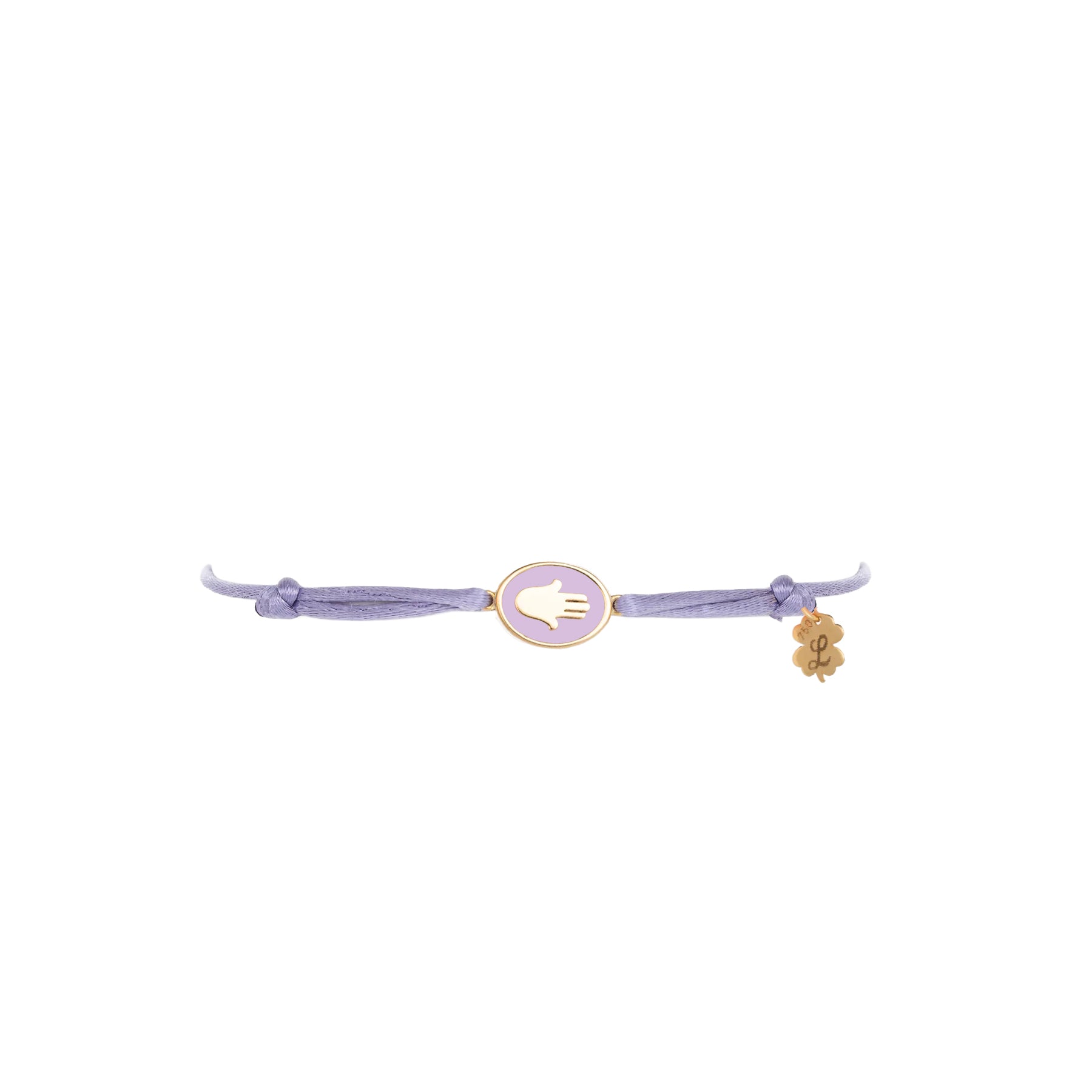 Tiny Medallion Enamel Fatima Cord Bracelet