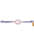 Tiny Medallion Enamel Fatima Cord Bracelet - Kids