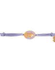 Tiny Medallion Enamel Saint Charbel Cord Bracelet
