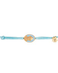 Tiny Medallion Enamel Saint Charbel Cord Bracelet