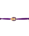 Tiny Medallion Enamel Saint Charbel Cord Bracelet