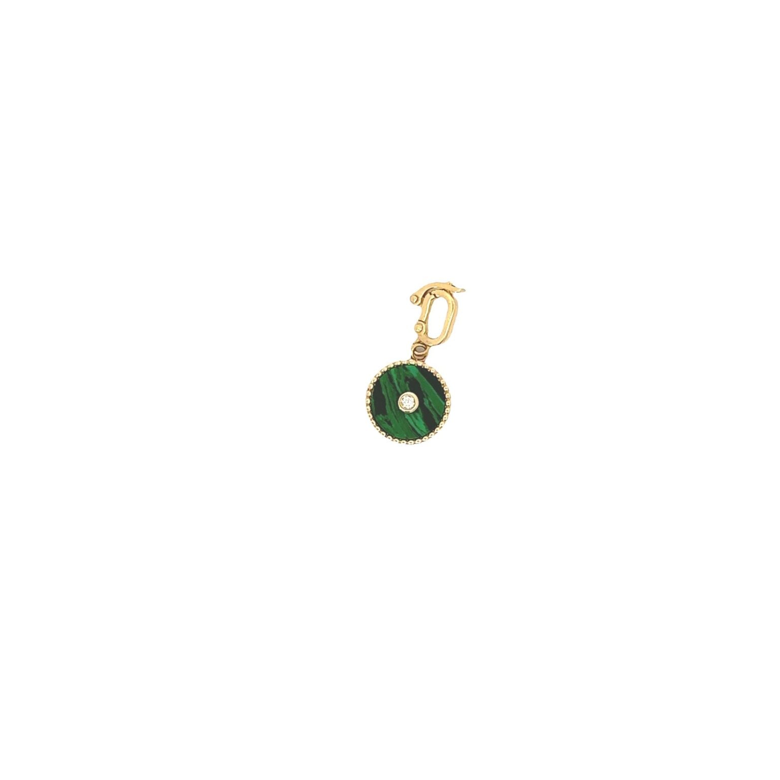 Tiny Amulet With A Diamond Dot And Forever Clasp Pendant