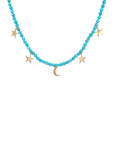The Romantic One- Semi-precious Turquoise (stars & Moon) Necklace