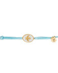 Tiny Medallion Enamel Angel Cord Bracelet