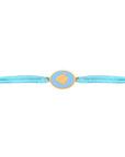 Tiny Medallion Enamel Cedar Cord Bracelet