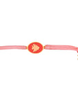 Tiny Medallion Enamel Cedar Cord Bracelet