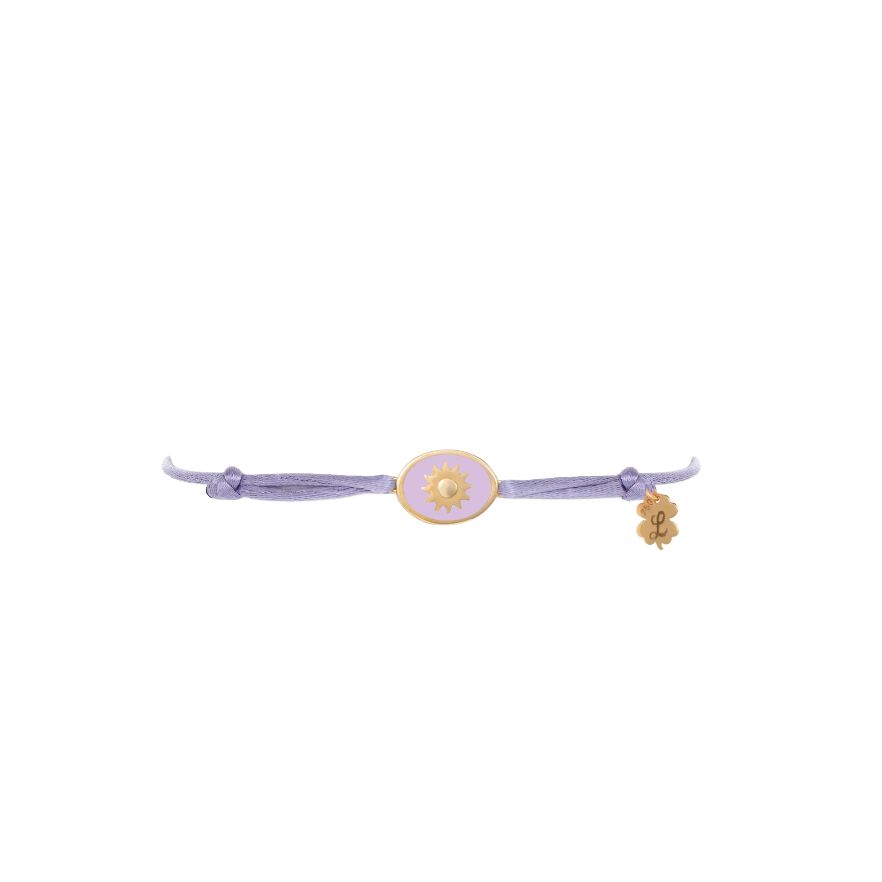 Tiny Medallion Enamel Sun Cord Bracelet