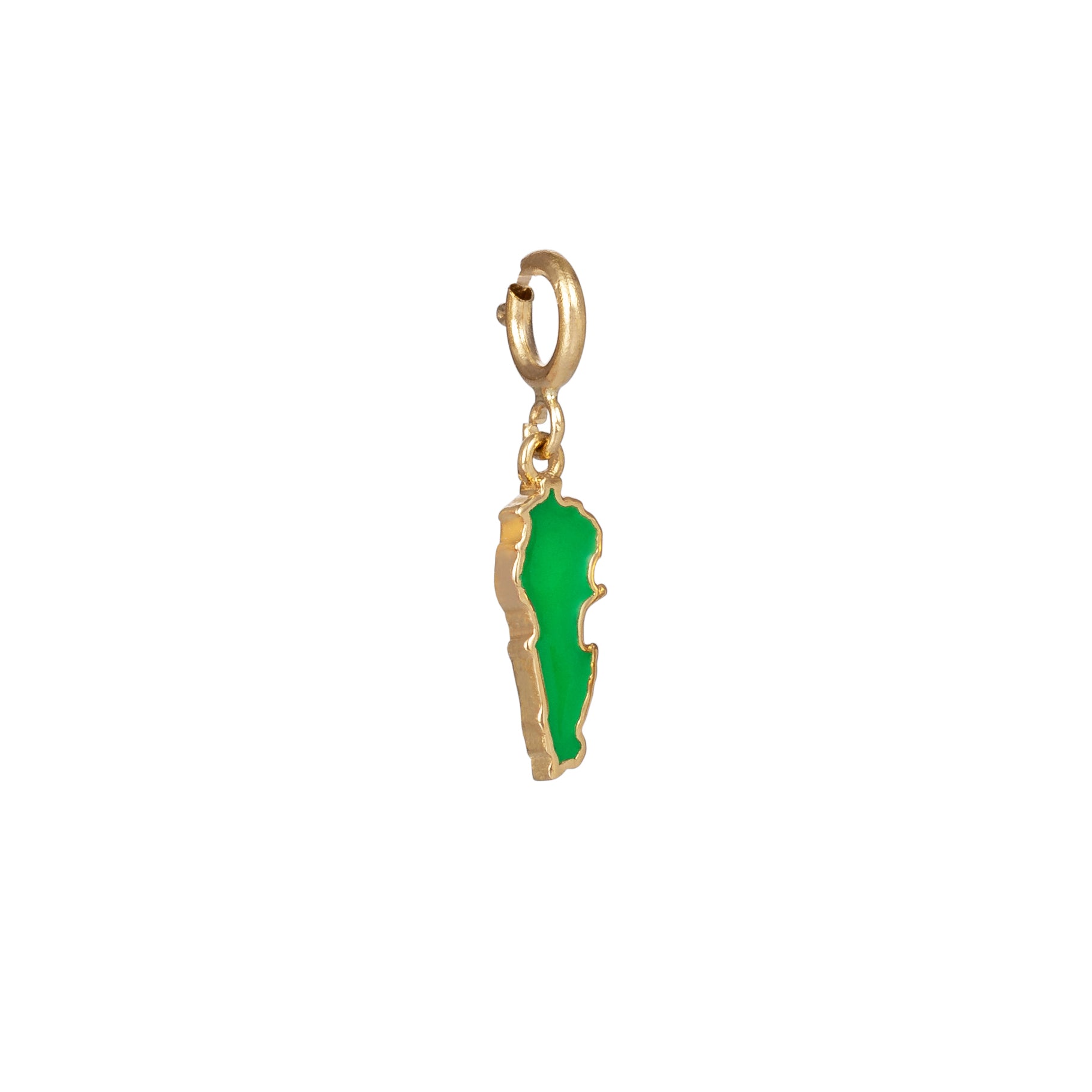 Mini Full Enamel Lebanon Map Pendant With Clasp