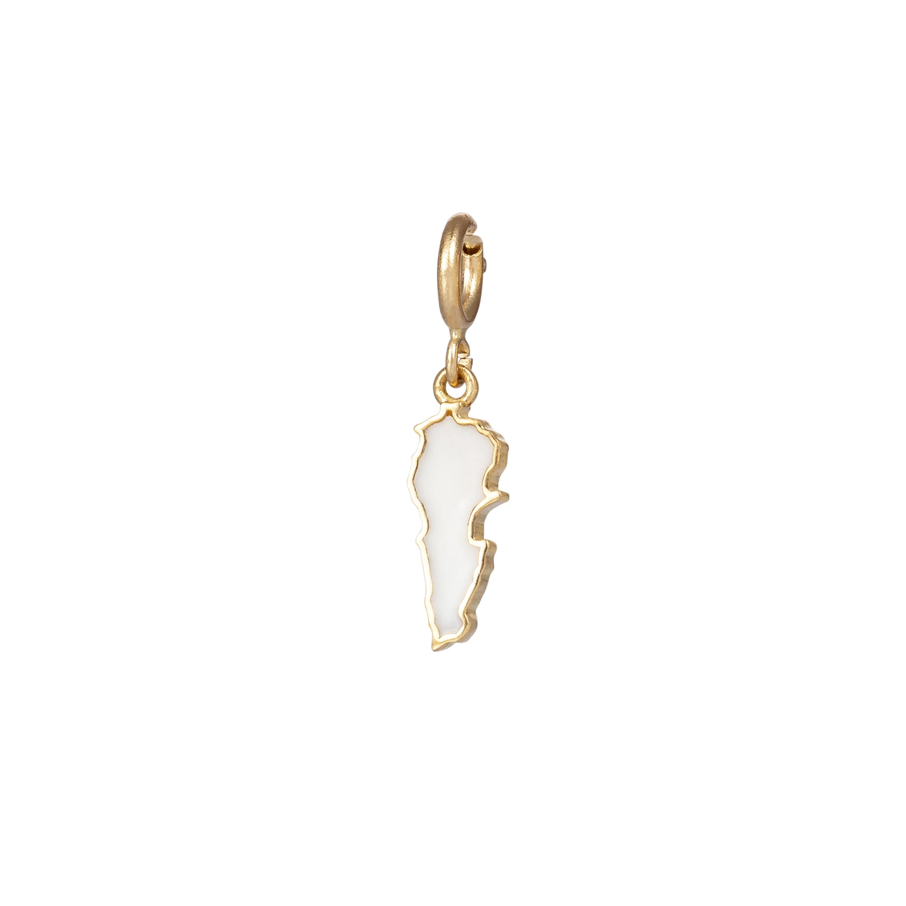 Mini Full Enamel Lebanon Map Pendant With Clasp