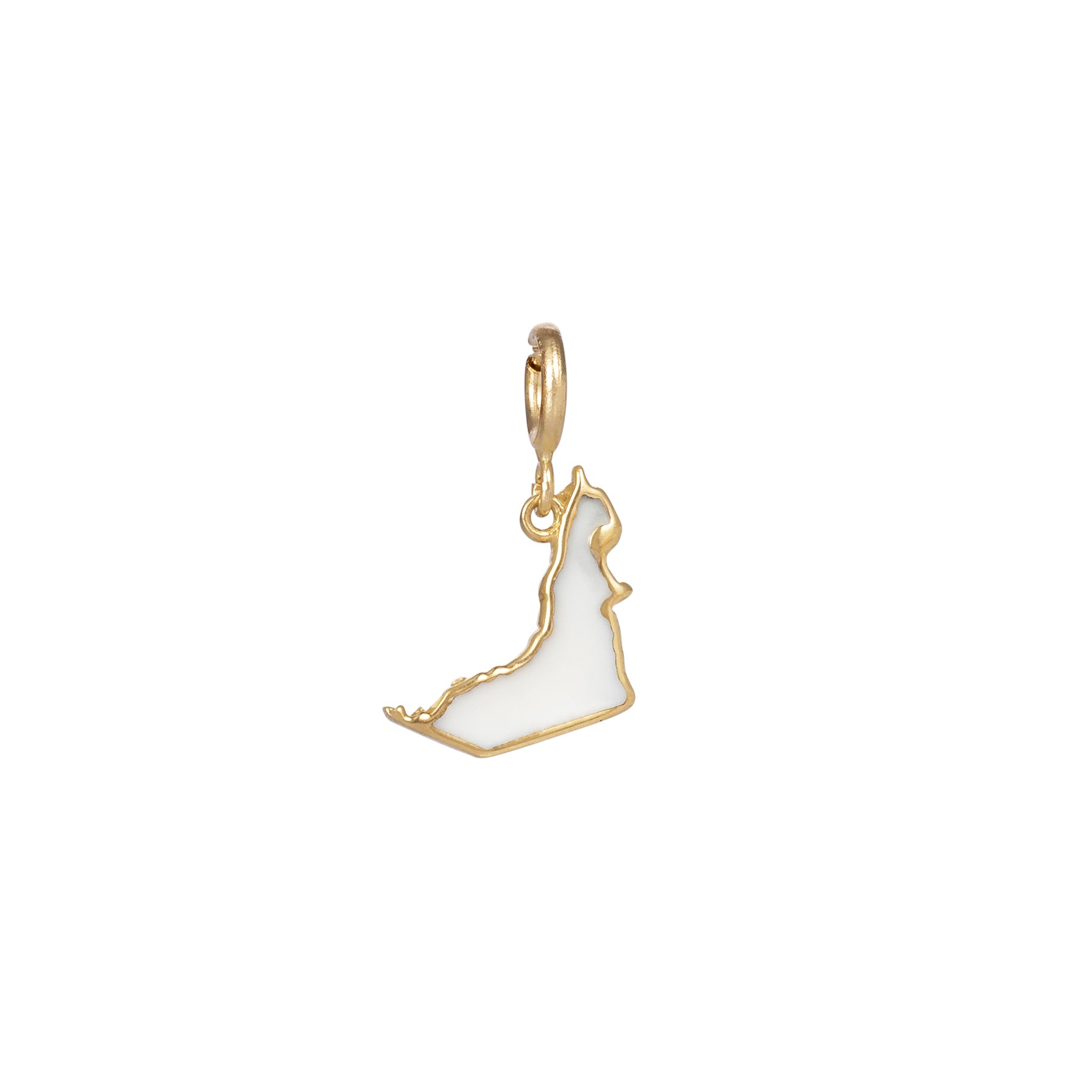 Mini Full Enamel UAE Map Pendant With Clasp