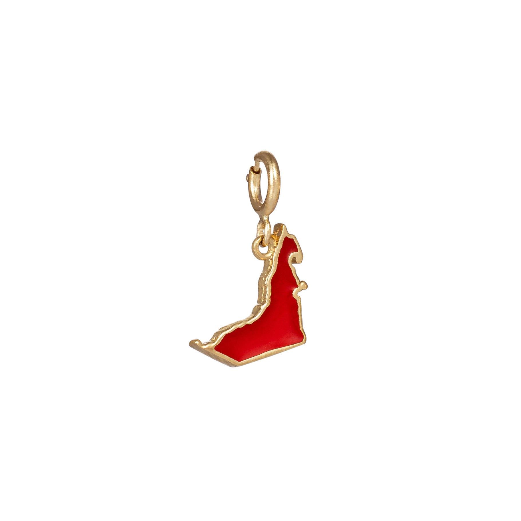 Mini Full Enamel UAE Map Pendant With Clasp