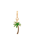 Mini Enamel Palm Tree Pendant With Clasp